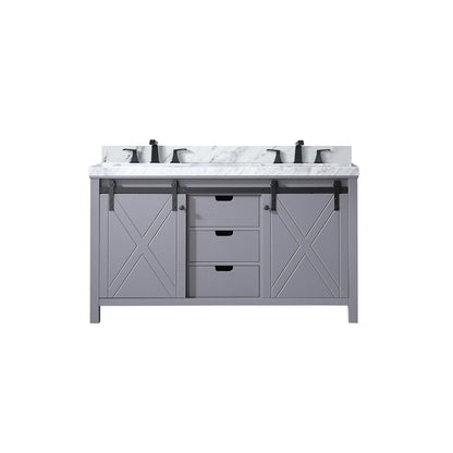 Lexora Marsyas 60 in. Dark Grey Double Sink Bath Vanity