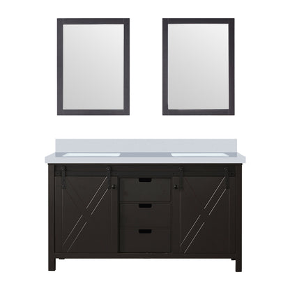 Lexora Marsyas 60 in. Brown Double Sink Bath Vanity