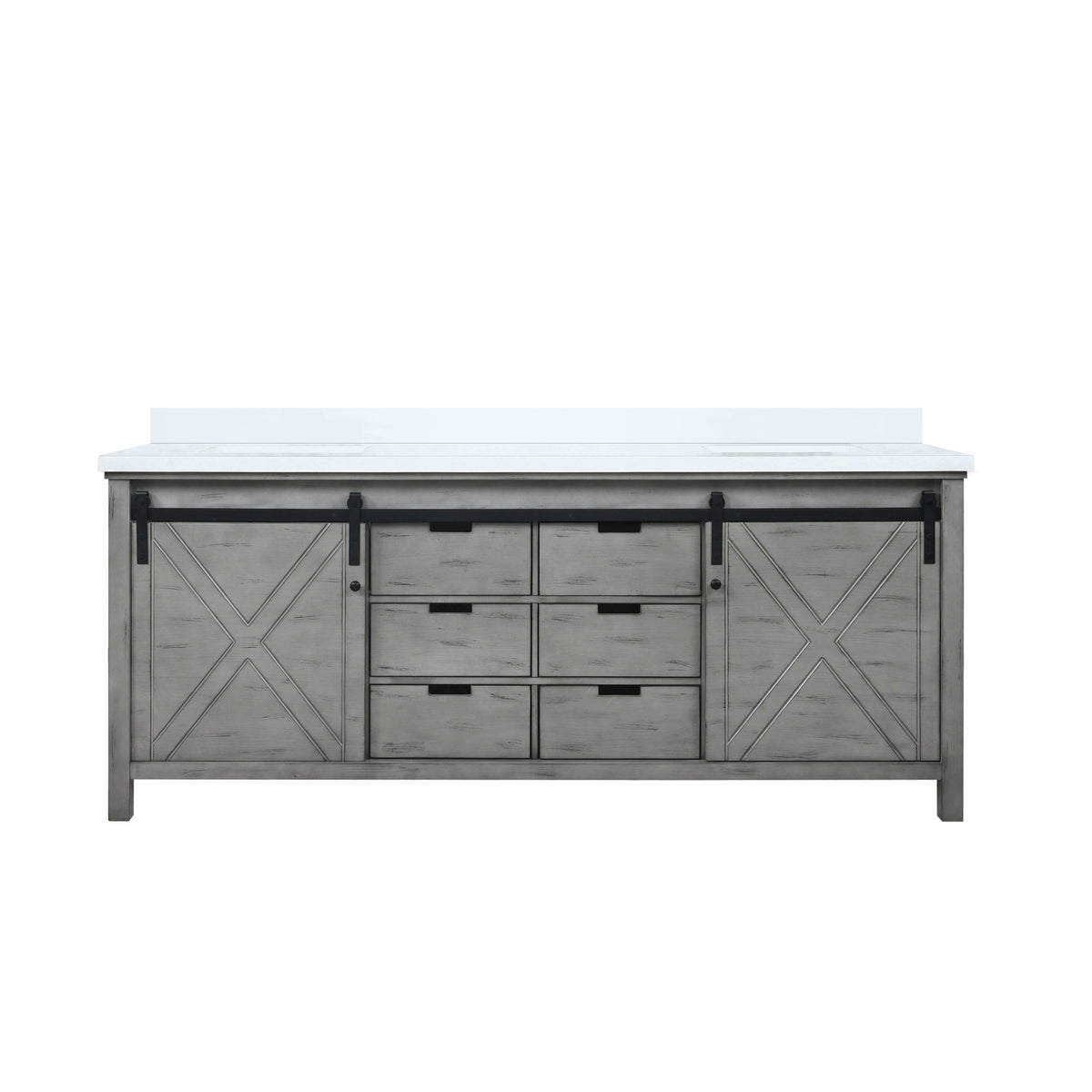 Lexora Marsyas 80 in. Ash Grey Double Sink Bath Vanity