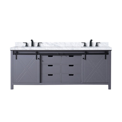 Lexora Marsyas 84 in. Dark Grey Double Sink Bath Vanity