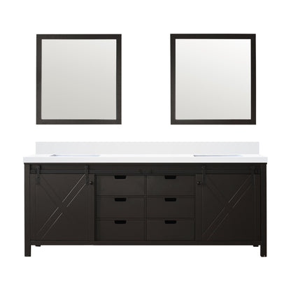 Lexora Marsyas 84 in. Brown Double Sink Bath Vanity