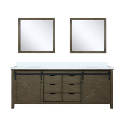 Lexora Marsyas 84 in. Rustic Brown Double Sink Bath Vanity