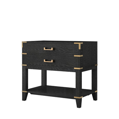 Lexora Norwalk 36 in. Black Oak Single Sink Bath Vanity