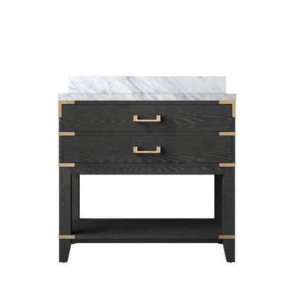 Lexora Norwalk 36 in. Black Oak Single Sink Bath Vanity