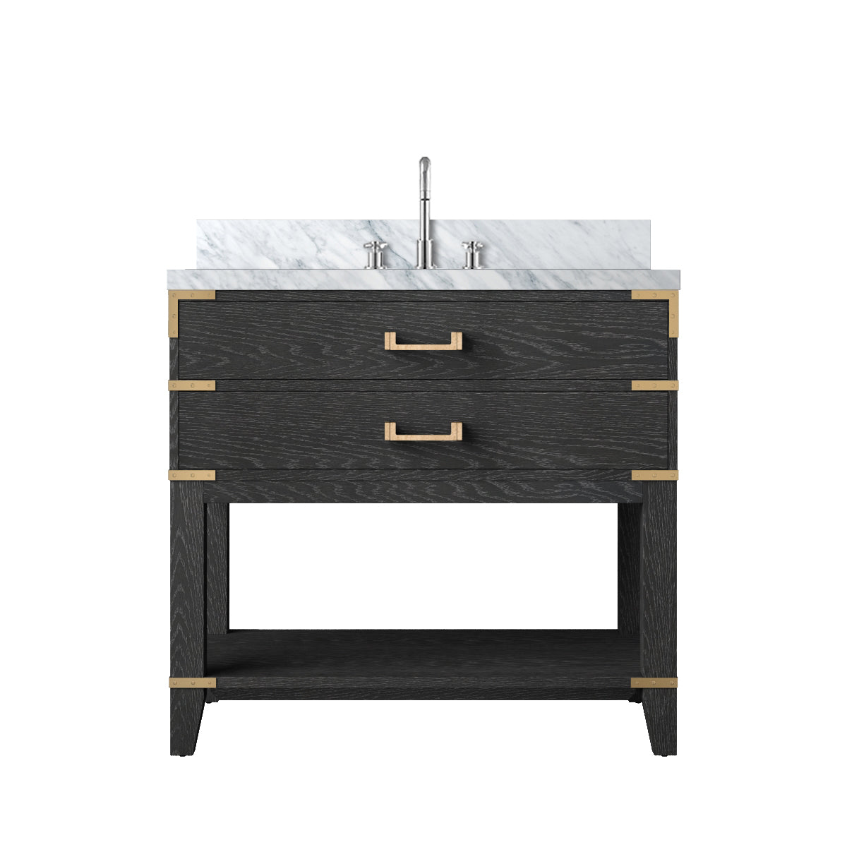 Lexora Norwalk 36 in. Black Oak Single Sink Bath Vanity