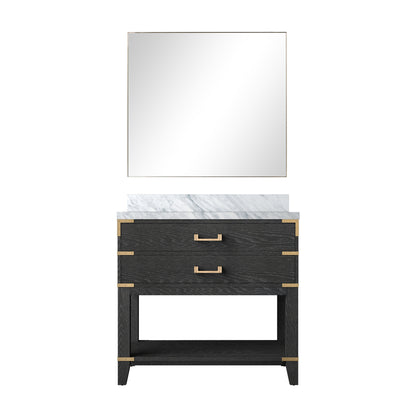 Lexora Norwalk 36 in. Black Oak Single Sink Bath Vanity