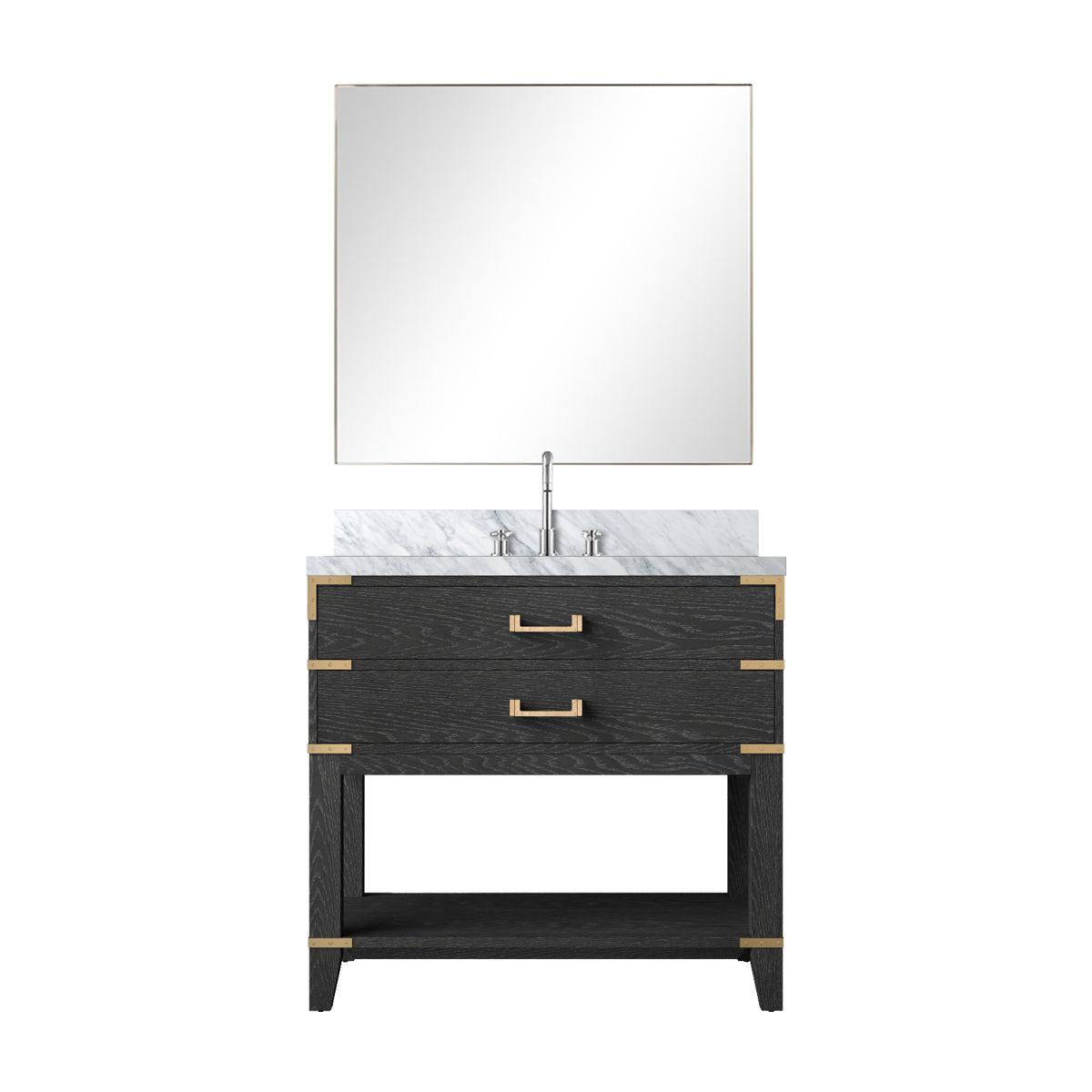 Lexora Norwalk 36 in. Black Oak Single Sink Bath Vanity