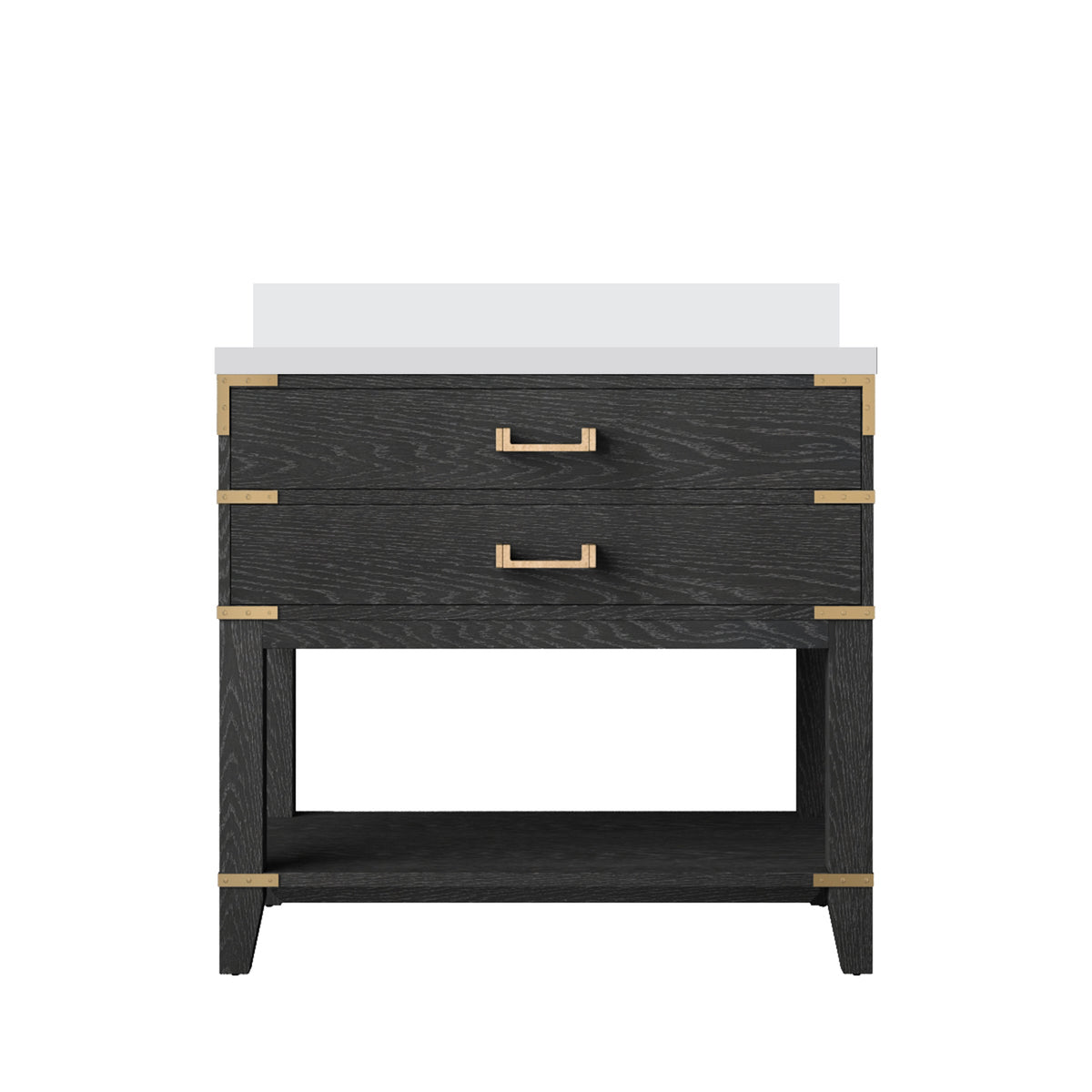 Lexora Norwalk 36 in. Black Oak Single Sink Bath Vanity