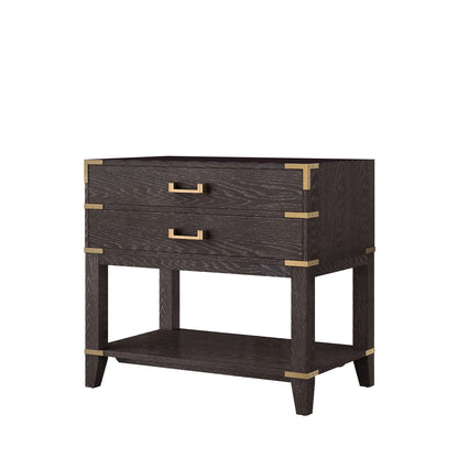 Lexora Norwalk 36 in. Brown Oak Single Sink Bath Vanity