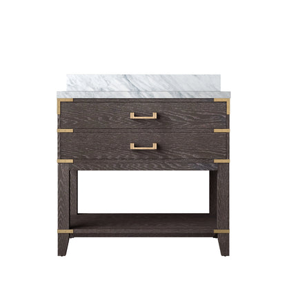 Lexora Norwalk 36 in. Brown Oak Single Sink Bath Vanity