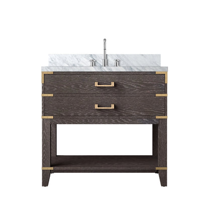 Lexora Norwalk 36 in. Brown Oak Single Sink Bath Vanity