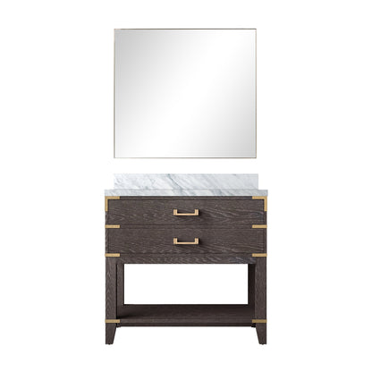 Lexora Norwalk 36 in. Brown Oak Single Sink Bath Vanity