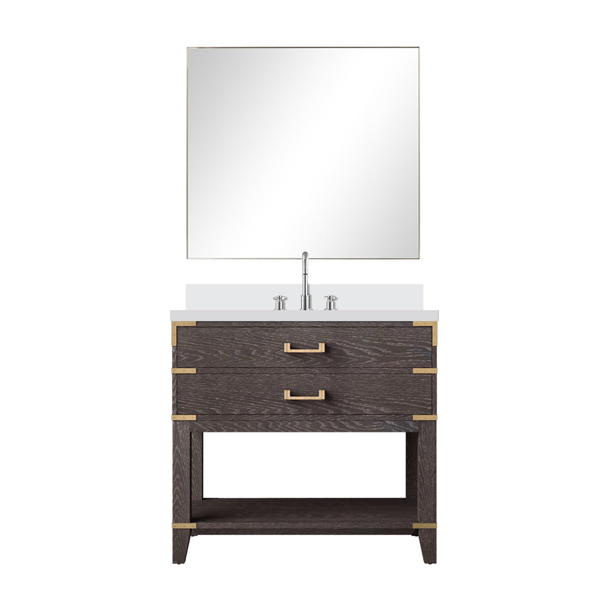 Lexora Norwalk 36 in. Brown Oak Single Sink Bath Vanity