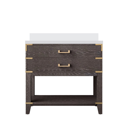 Lexora Norwalk 36 in. Brown Oak Single Sink Bath Vanity