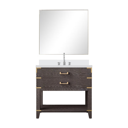 Lexora Norwalk 36 in. Brown Oak Single Sink Bath Vanity
