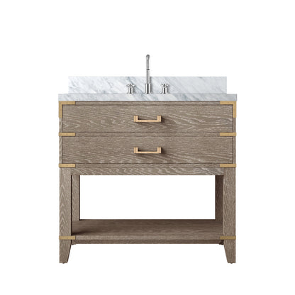 Lexora Norwalk 36 in. Grey Oak Single Sink Bath Vanity