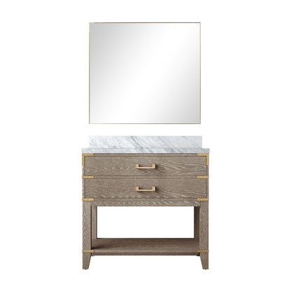 Lexora Norwalk 36 in. Grey Oak Single Sink Bath Vanity