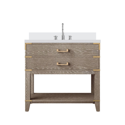 Lexora Norwalk 36 in. Grey Oak Single Sink Bath Vanity