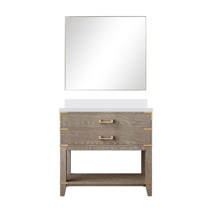 Lexora Norwalk 36 in. Grey Oak Single Sink Bath Vanity