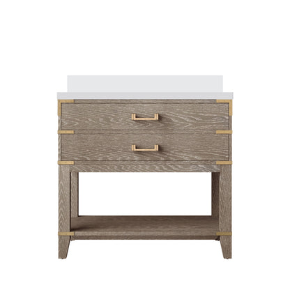 Lexora Norwalk 36 in. Grey Oak Single Sink Bath Vanity