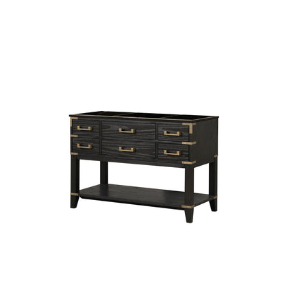 Lexora Norwalk 48 in. Black Oak Single Sink Bath Vanity