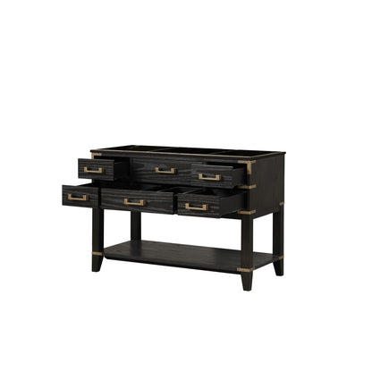 Lexora Norwalk 48 in. Black Oak Single Sink Bath Vanity