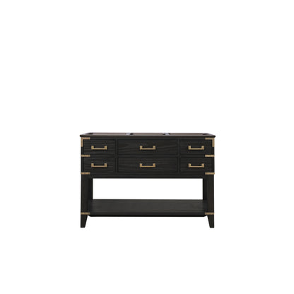 Lexora Norwalk 48 in. Black Oak Single Sink Bath Vanity