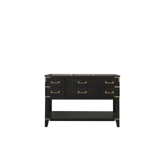 Lexora Norwalk 48 in. Black Oak Single Sink Bath Vanity