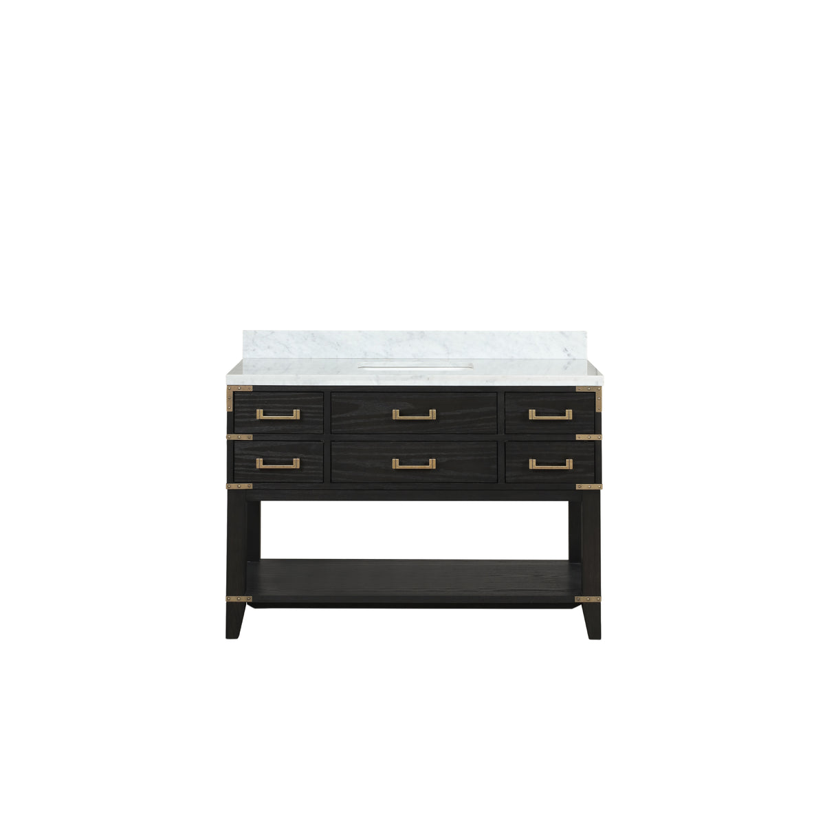 Lexora Norwalk 48 in. Black Oak Single Sink Bath Vanity
