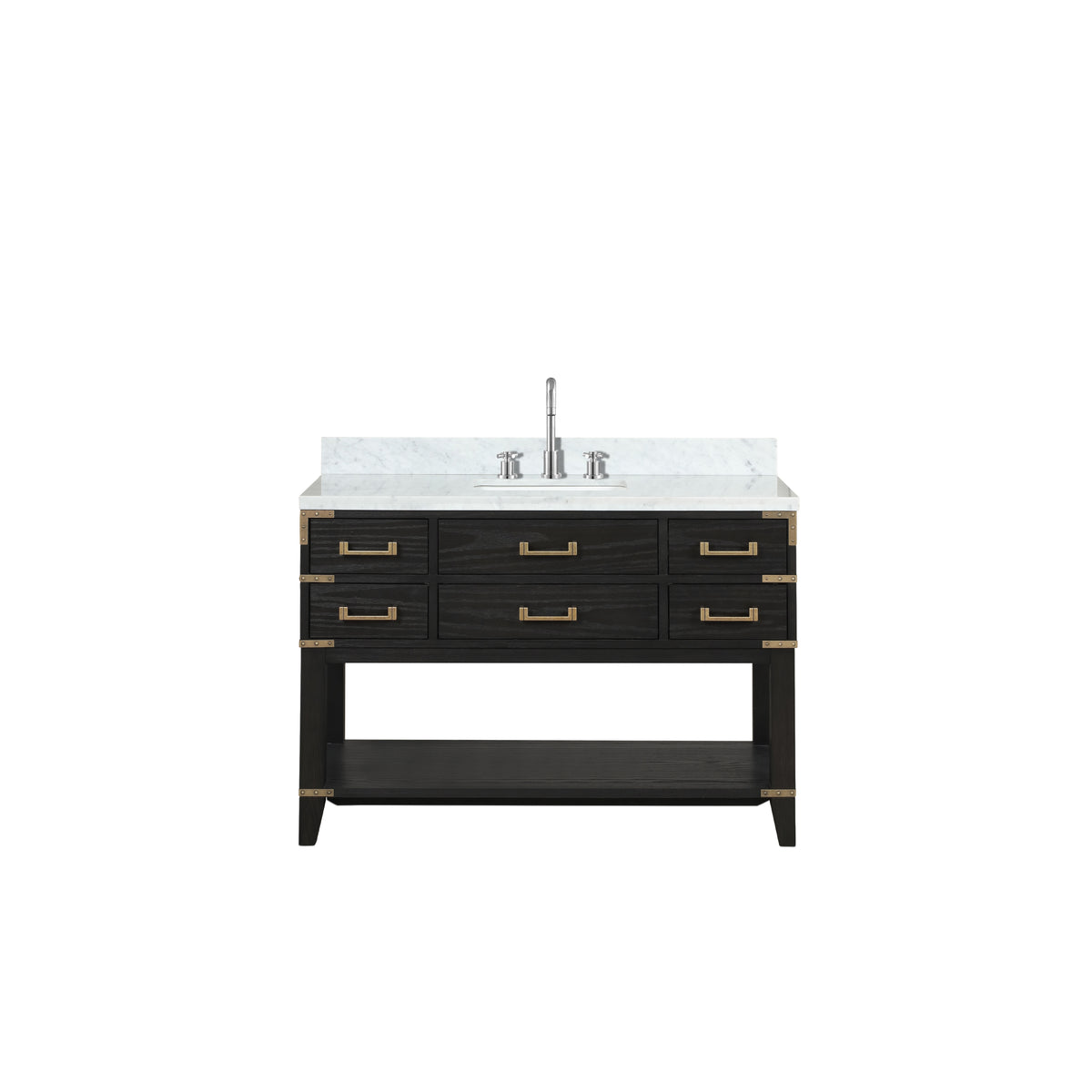 Lexora Norwalk 48 in. Black Oak Single Sink Bath Vanity