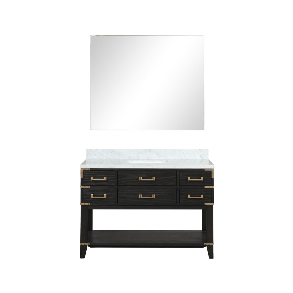 Lexora Norwalk 48 in. Black Oak Single Sink Bath Vanity