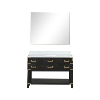 Lexora Norwalk 48 in. Black Oak Single Sink Bath Vanity