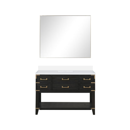 Lexora Norwalk 48 in. Black Oak Single Sink Bath Vanity