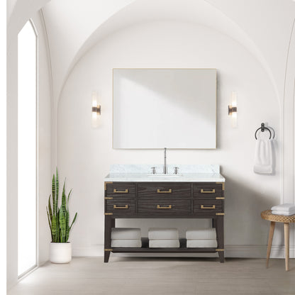 Lexora Norwalk 48 in. Brown Oak Single Sink Bath Vanity