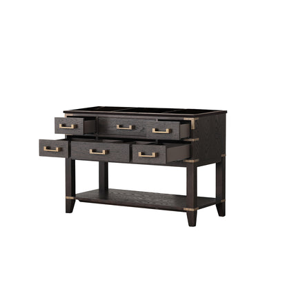 Lexora Norwalk 48 in. Brown Oak Single Sink Bath Vanity