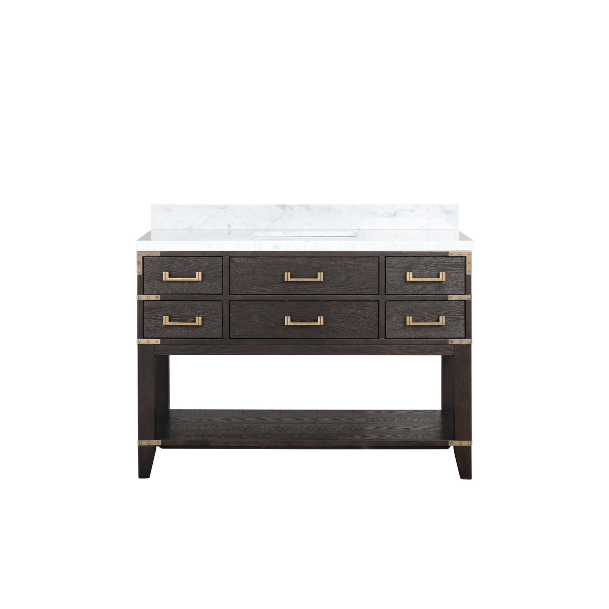Lexora Norwalk 48 in. Brown Oak Single Sink Bath Vanity