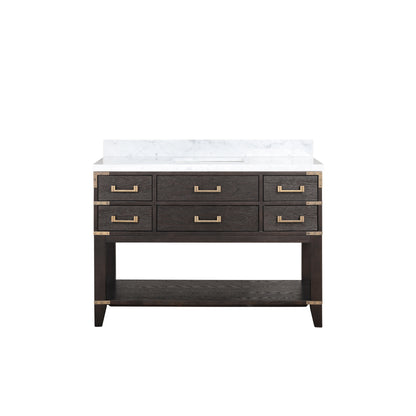 Lexora Norwalk 48 in. Brown Oak Single Sink Bath Vanity