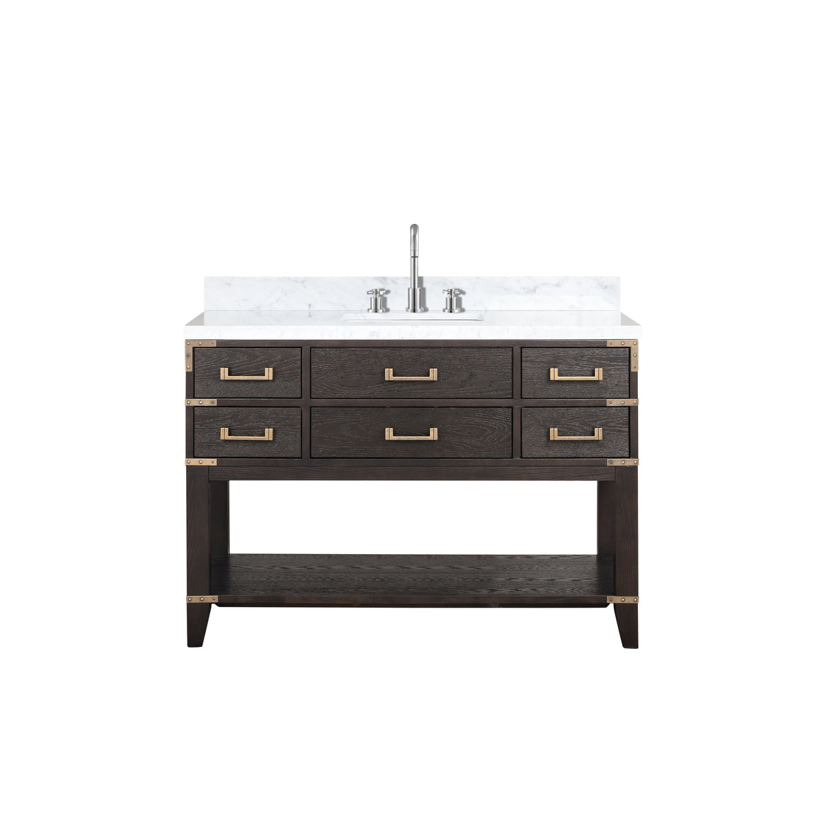 Lexora Norwalk 48 in. Brown Oak Single Sink Bath Vanity