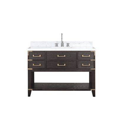 Lexora Norwalk 48 in. Brown Oak Single Sink Bath Vanity