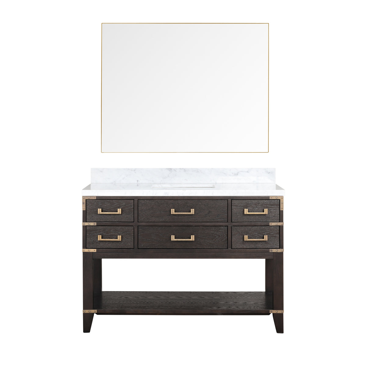Lexora Norwalk 48 in. Brown Oak Single Sink Bath Vanity