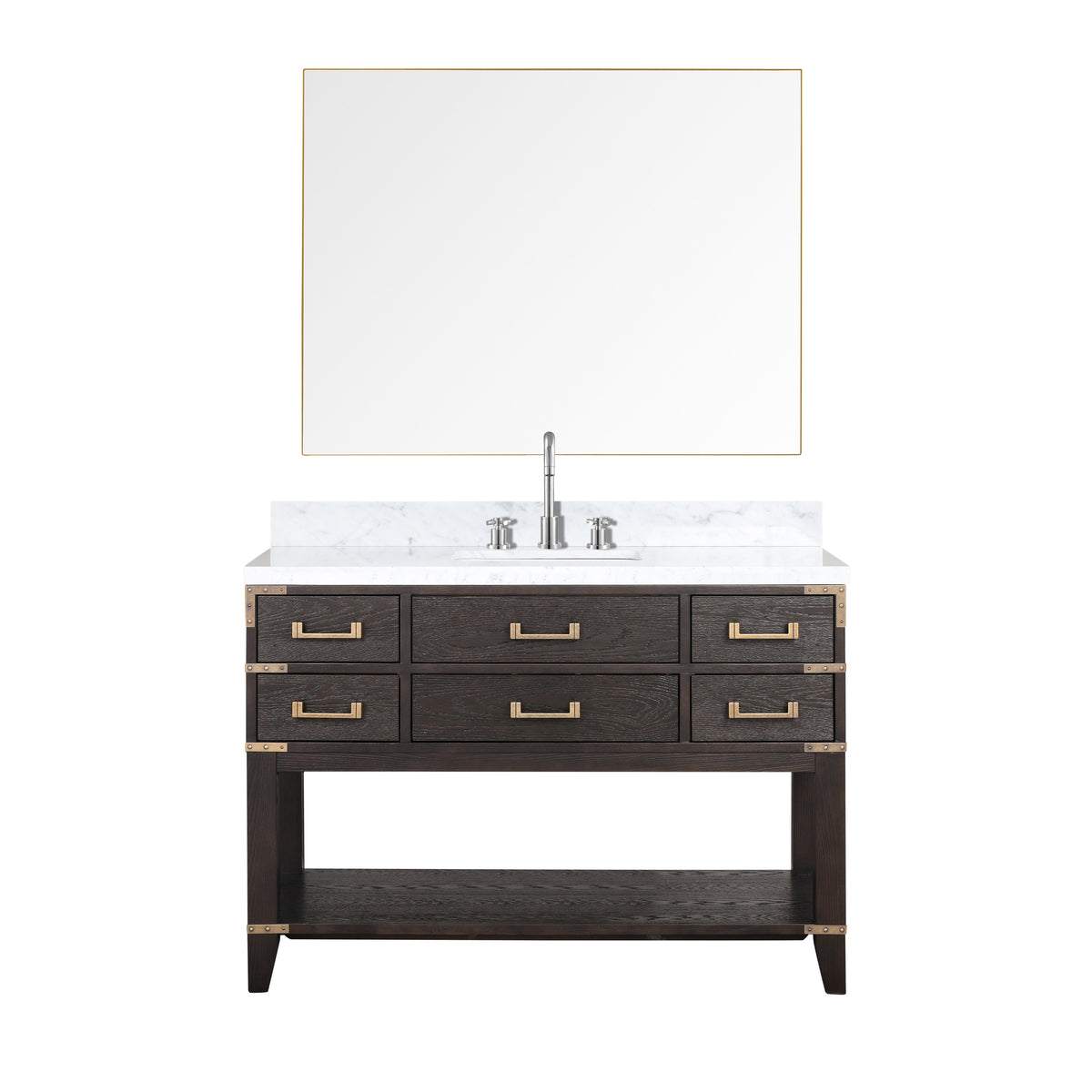 Lexora Norwalk 48 in. Brown Oak Single Sink Bath Vanity