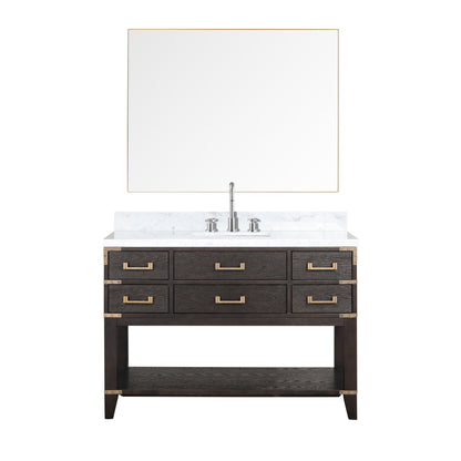 Lexora Norwalk 48 in. Brown Oak Single Sink Bath Vanity