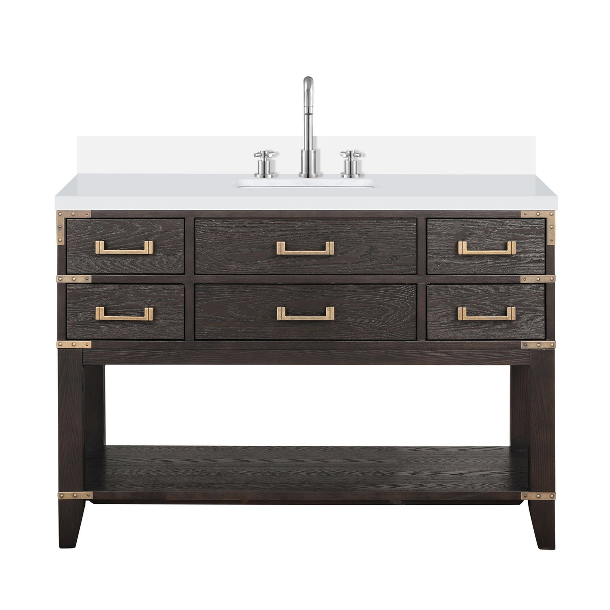 Lexora Norwalk 48 in. Brown Oak Single Sink Bath Vanity