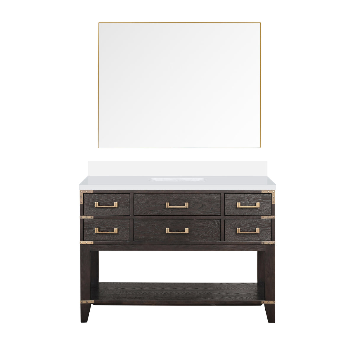 Lexora Norwalk 48 in. Brown Oak Single Sink Bath Vanity