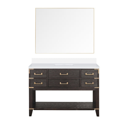 Lexora Norwalk 48 in. Brown Oak Single Sink Bath Vanity