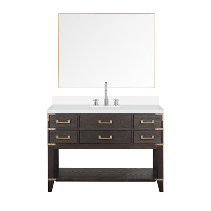 Lexora Norwalk 48 in. Brown Oak Single Sink Bath Vanity