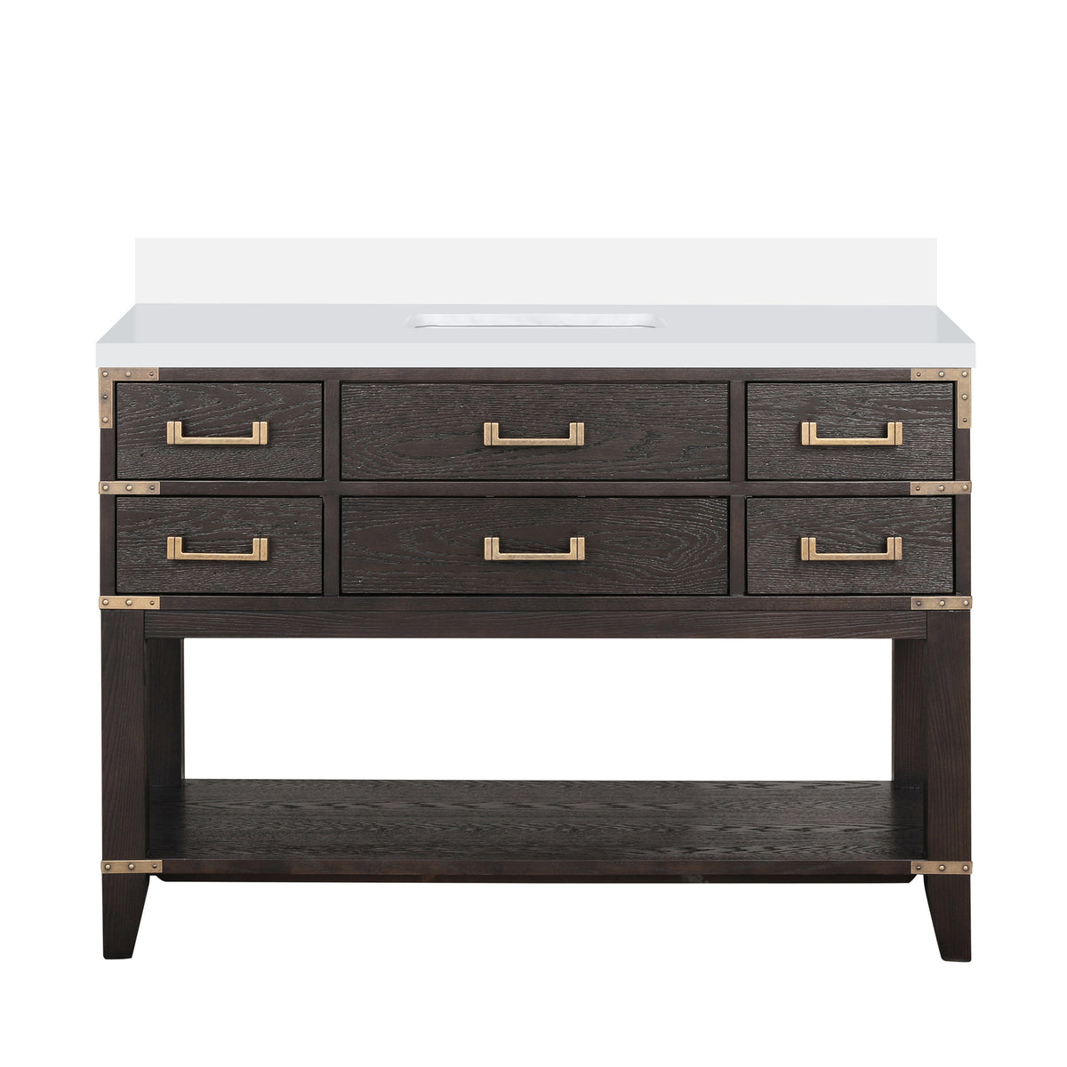 Lexora Norwalk 48 in. Brown Oak Single Sink Bath Vanity