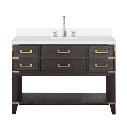 Lexora Norwalk 48 in. Brown Oak Single Sink Bath Vanity