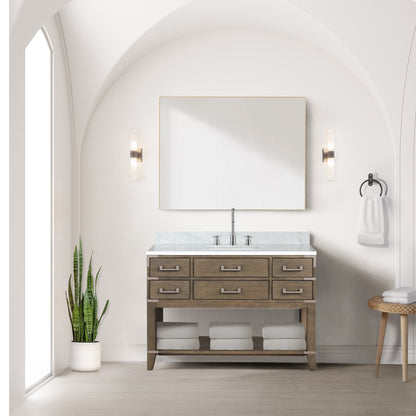 Lexora Norwalk 48 in. Grey Oak Single Sink Bath Vanity