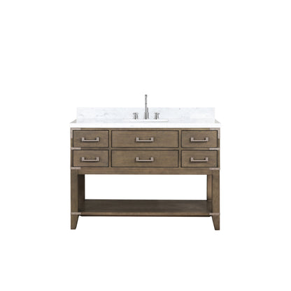 Lexora Norwalk 48 in. Grey Oak Single Sink Bath Vanity